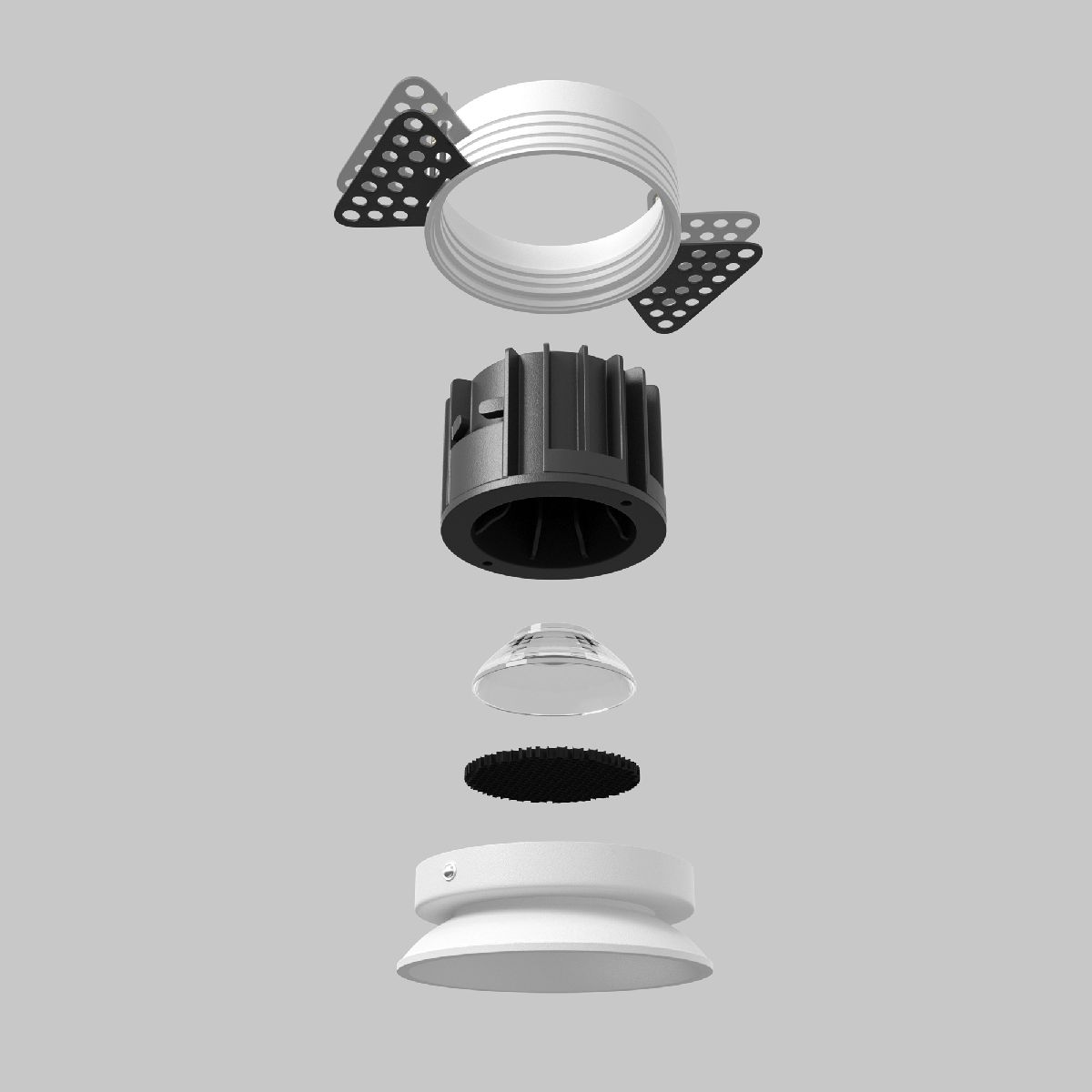 встраиваемый светильник maytoni round dl058-12w2.7k-trs-w