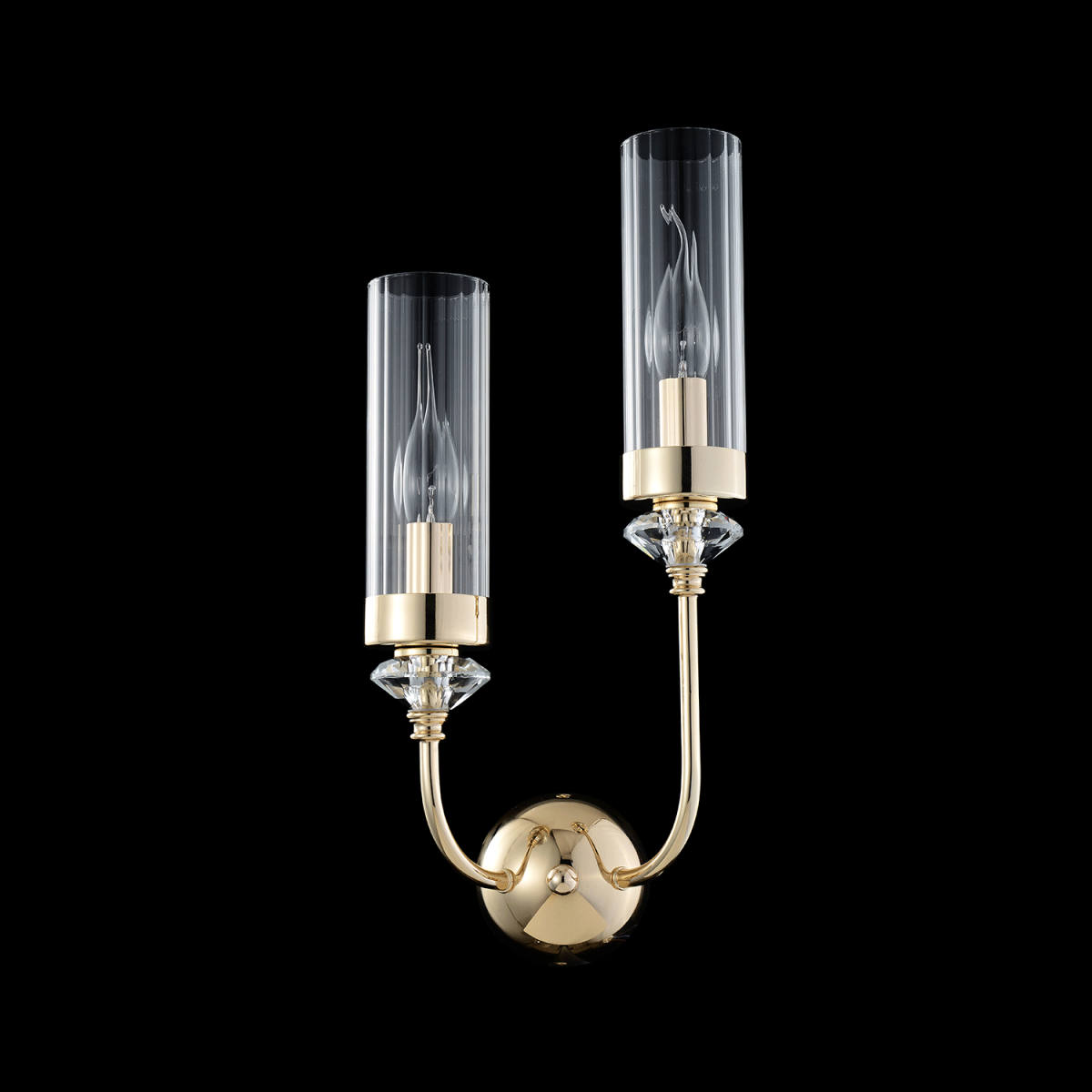 бра crystal lux secret ap2 gold