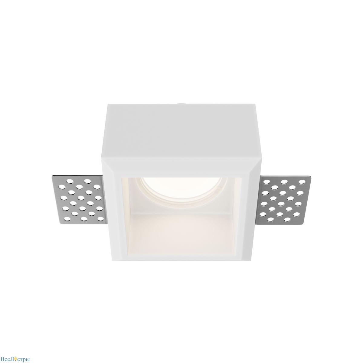 встраиваемый светильник maytoni technical gyps modern dl131-gu10-01-w