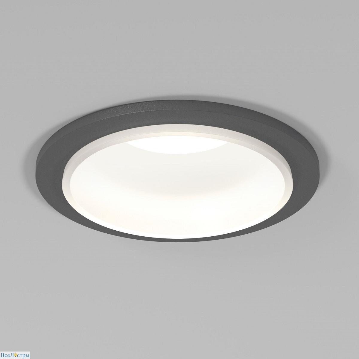 встраиваемый светильник elektrostandard mils 25010/01 gu10 графит a064269