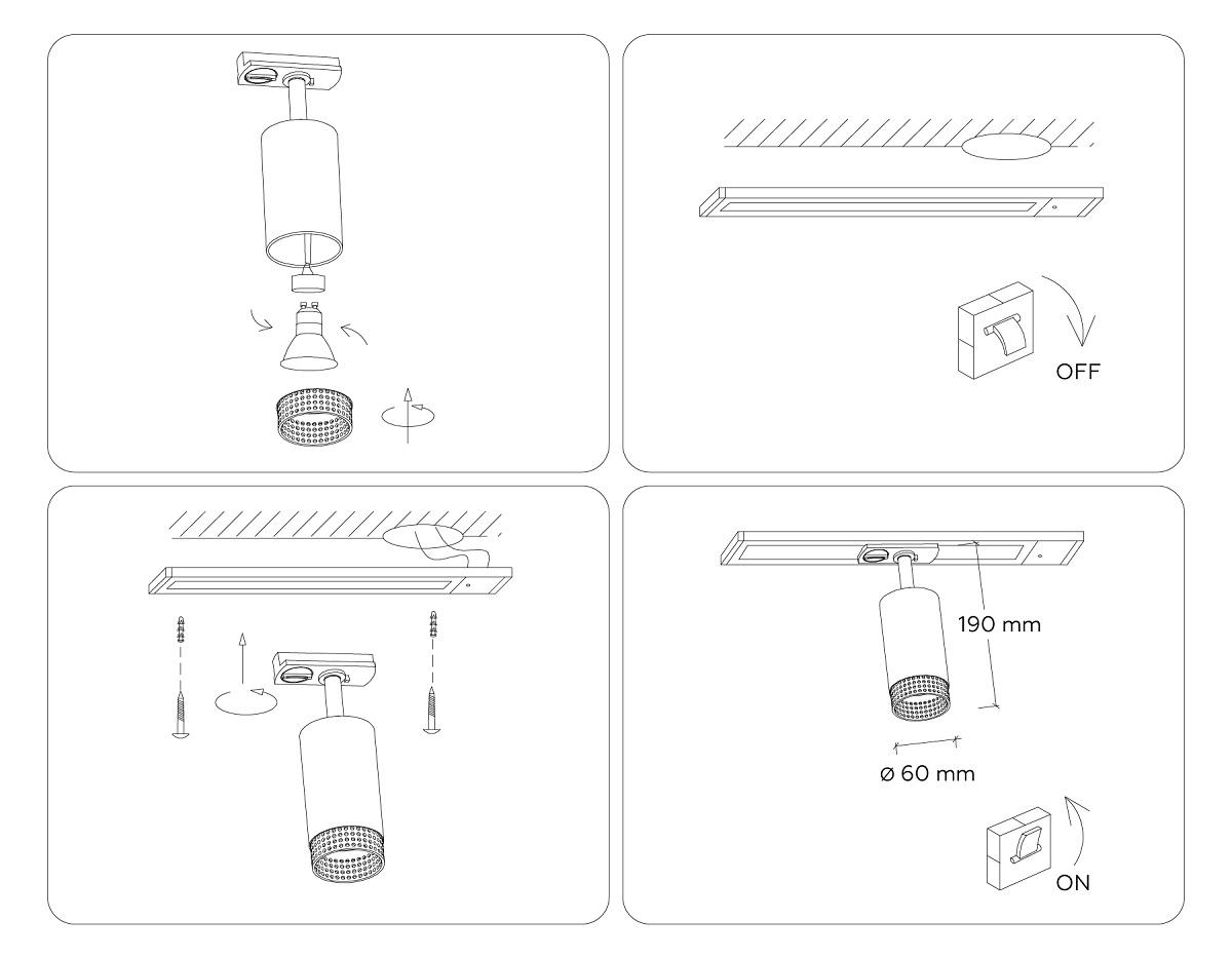 трековый светильник ambrella light track system gl5162