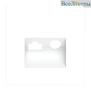 Накладка для розетки TV+RJ45 кат. 6 Voltum S70 (белый матовый) VLS002702