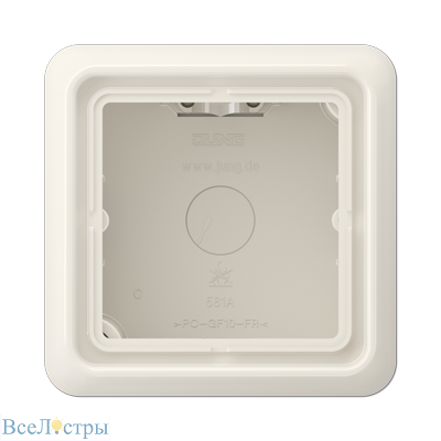 коробка одноместная jung cd581aw