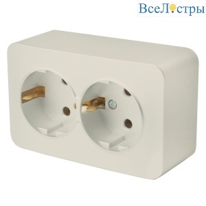 Розетка двойная 2P+PE Stekker София слоновая кость MST16-12-04 49497