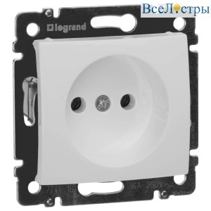 Розетка 2К Legrand Valena 16A 250V б/з винтовой зажим белая 774416