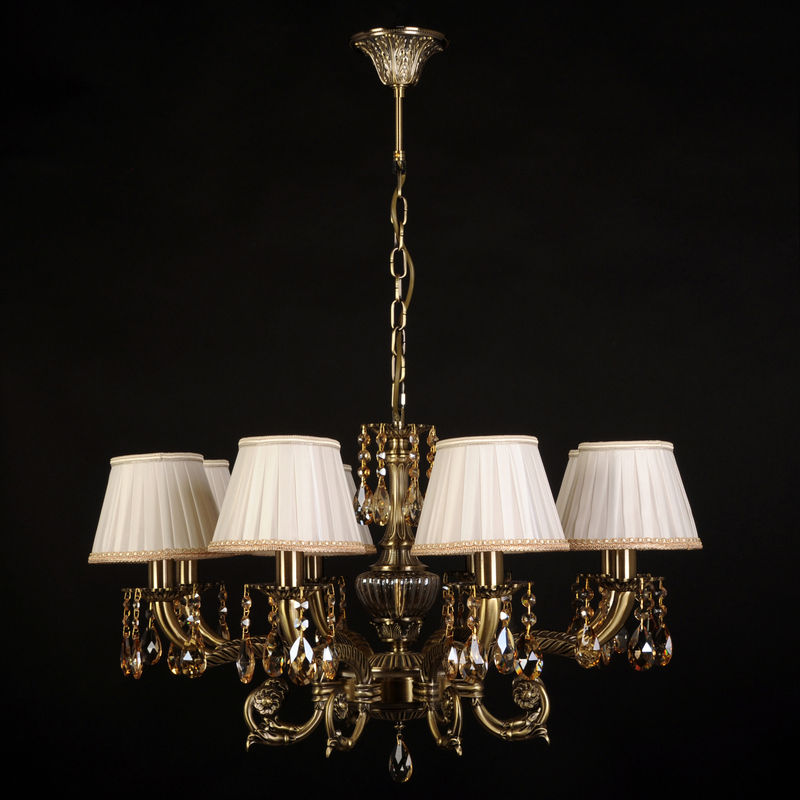 подвесная люстра abrasax sylvia l.8110-8br cristal-shade