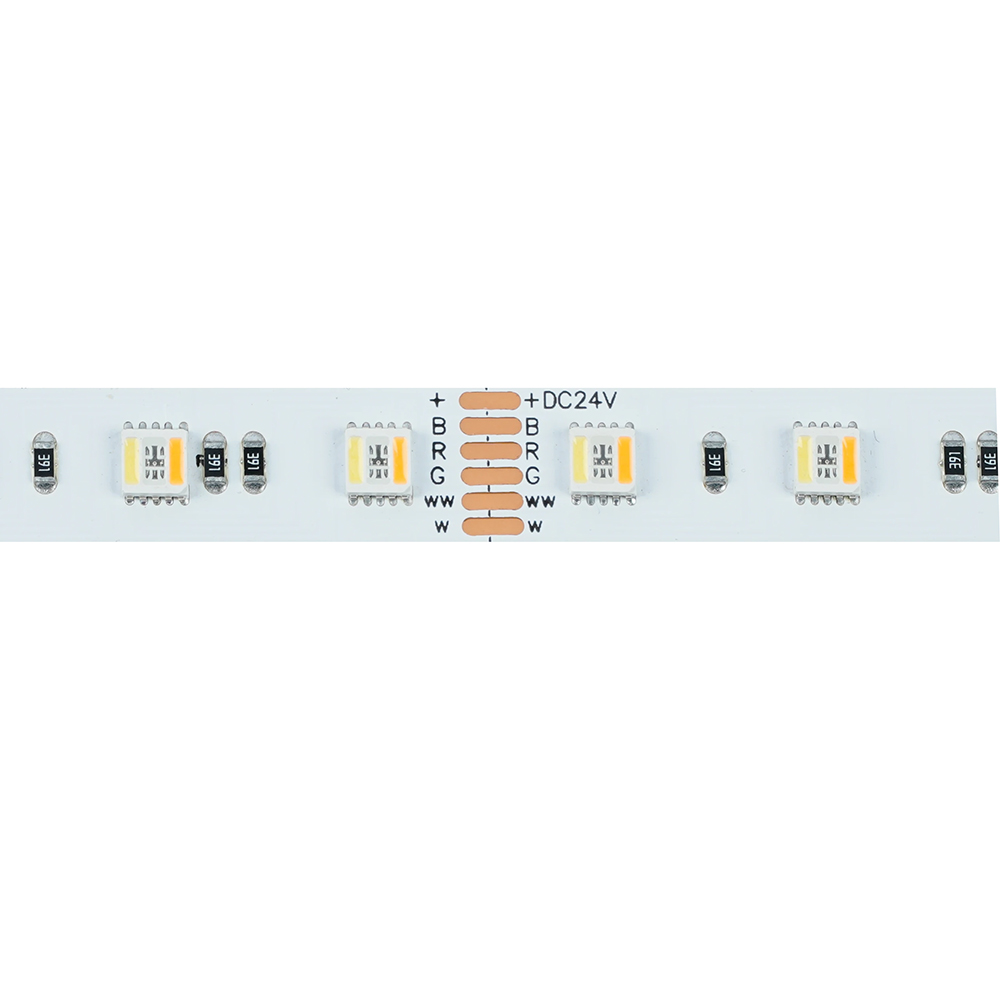 лента светодиодная 24v feron ls508, 60*smd5050, 20w/m, ip20, rgb+2300к+6500k 53336