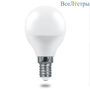 Лампа светодиодная Feron E14 9W 2700K Матовая LB-1409 38077