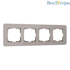 Рамка Werkel Elite на 4 поста дымчатый W0042417 4690389180798