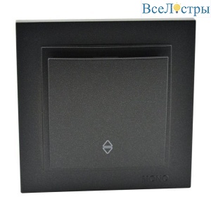 Выключатель Mono Electric Despina одноклавишный проходной графит 102-202025-109