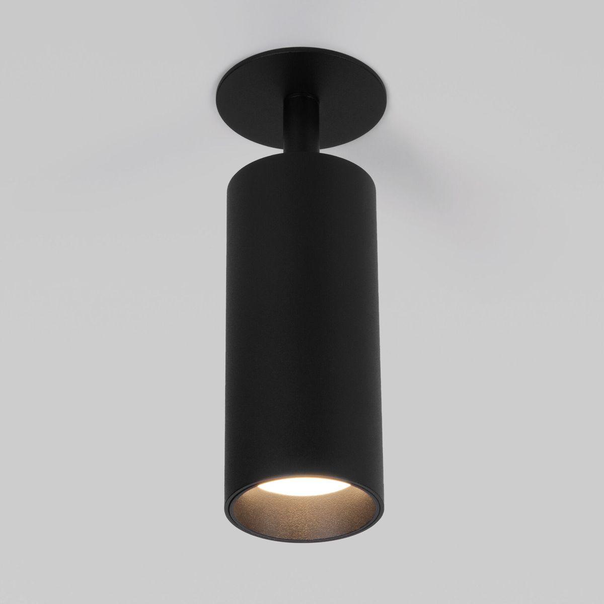 встраиваемый светодиодный спот elektrostandard diffe 25052/led черный a058171