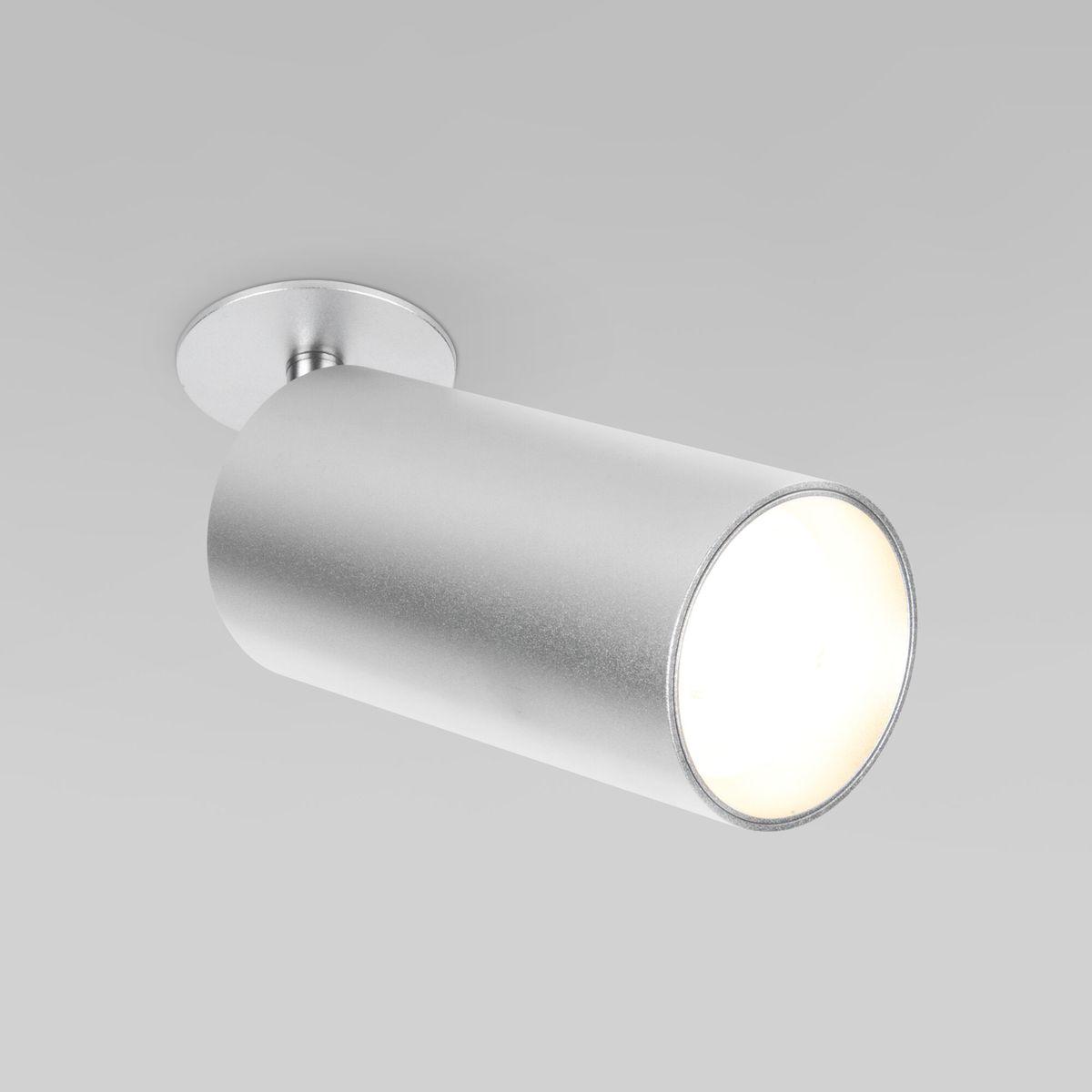 встраиваемый светодиодный спот elektrostandard diffe 25066/led серебряный a058212