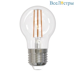 Лампа светодиодная филаментная (UL-00005179) Uniel E27 11W 4000K прозрачная LED-G45-11W/4000K/E27/CL PLS02WH