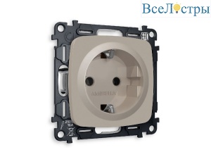 Комплект механизма розетки с/з на винтовых зажимах Ambrella Volt Omega MO366010