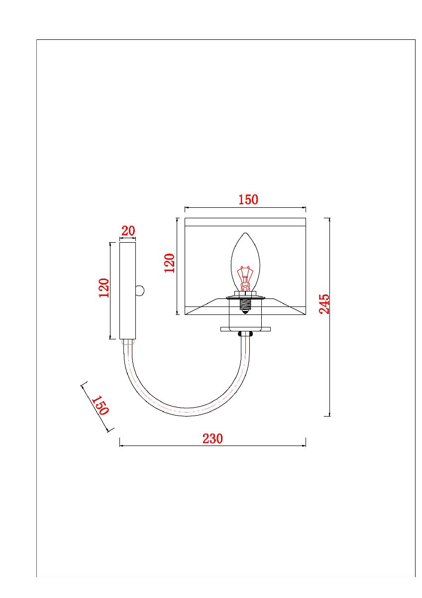 бра arte lamp attore a4092ap-1cc