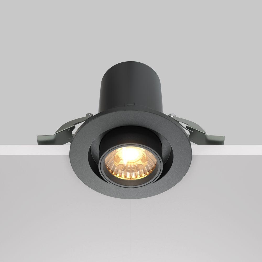встраиваемый светодиодный спот maytoni technical hidden dl045-01-10w3k-b