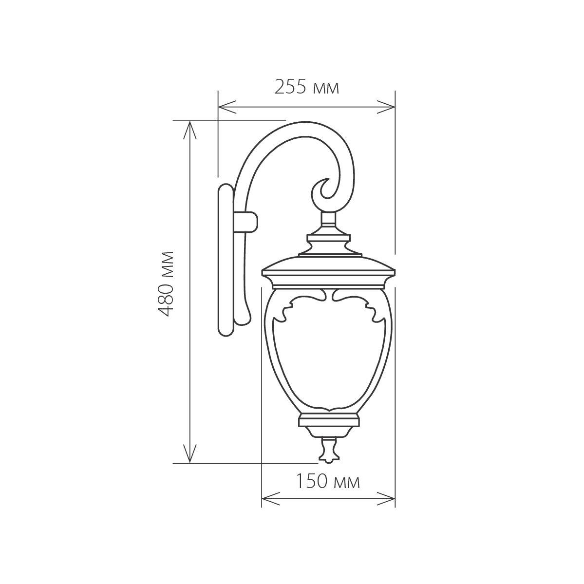 уличный настенный светильник elektrostandard andromeda d (glyf-8024d) 4690389042676