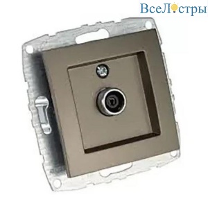 Розетка TV концевая Mono Electric Despina/ Larissa экран бронза 500-002305-138
