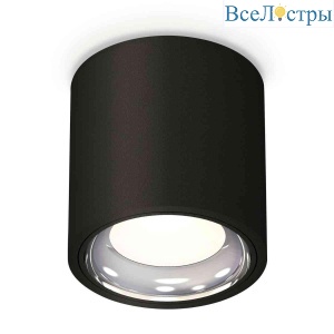 Комплект накладного светильника Ambrella light Techno Spot XS7532011 SBK/PSL черный песок/серебро полированное (C7532, N7023)