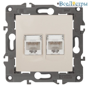 Розетка 2хRJ45 Эра 14-3108-02 Б0034309