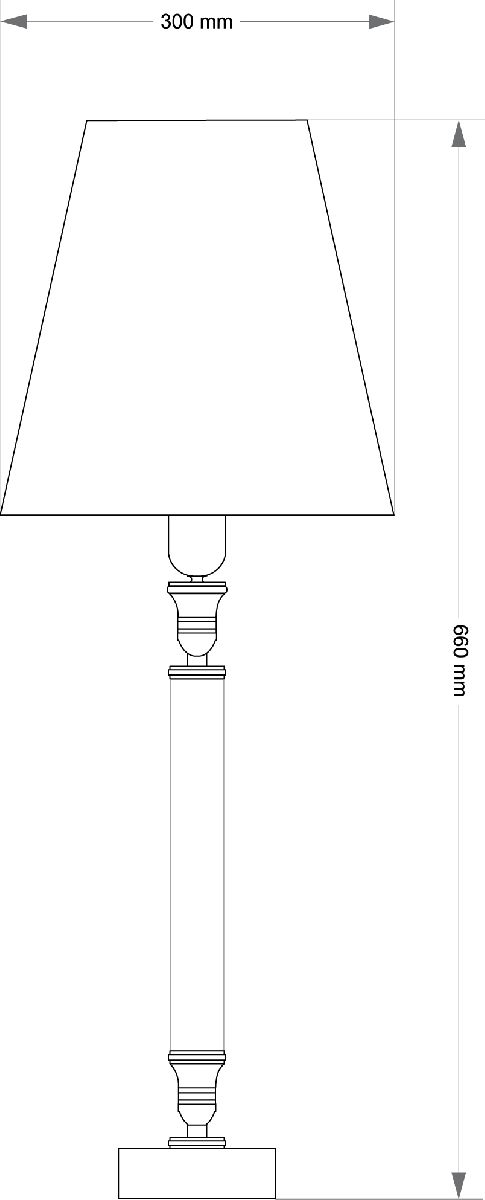 настольная лампа kutek napoli nap-lg-1(n/a)300