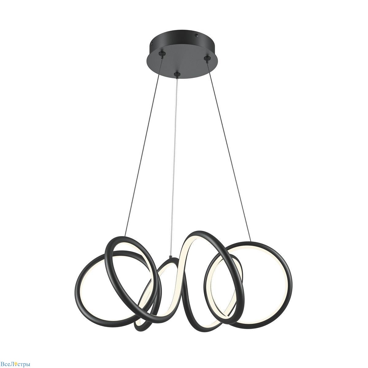 подвесной светодиодный светильник maytoni curve mod241pl-l60bk