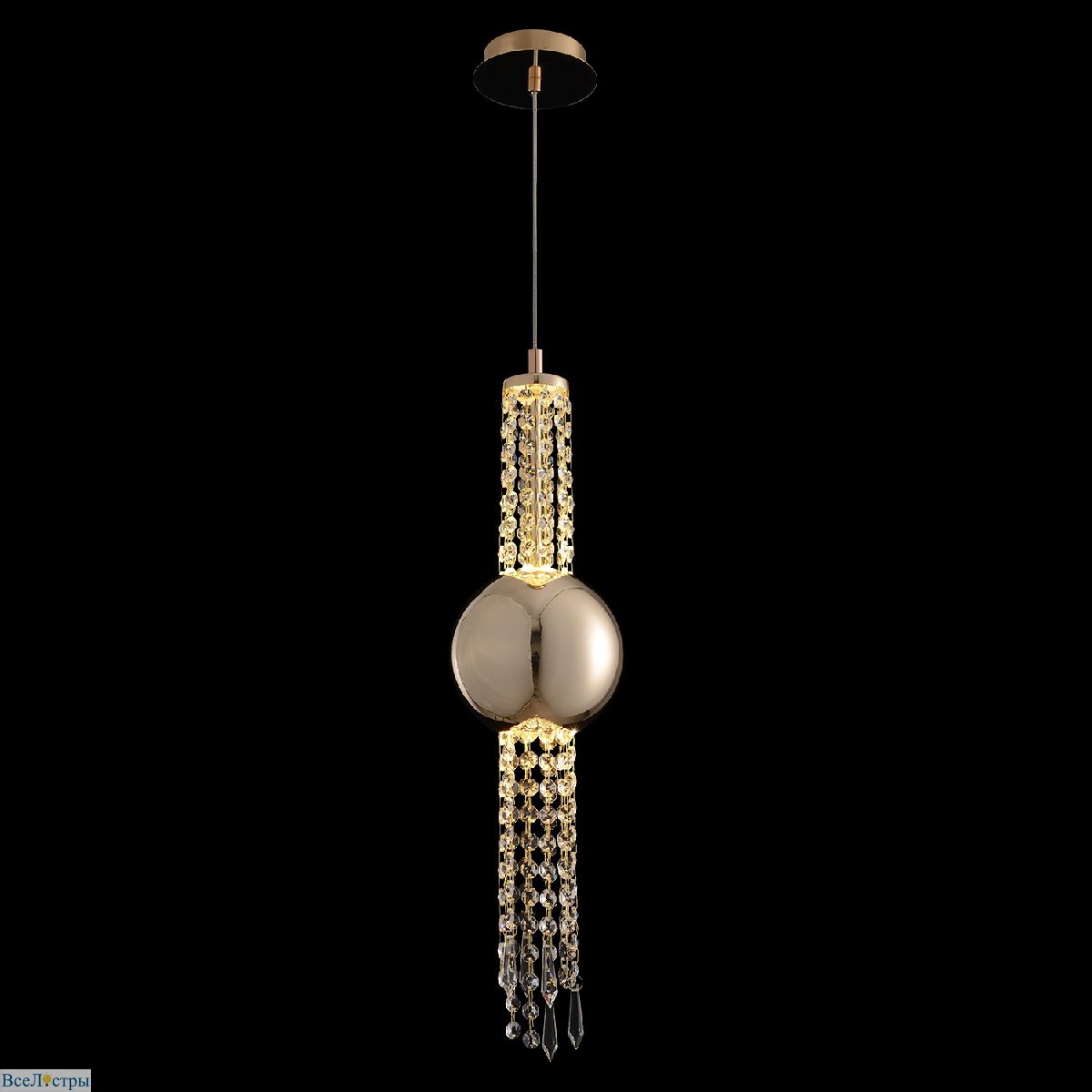 подвесной светильник crystal lux navajo sp3w led gold