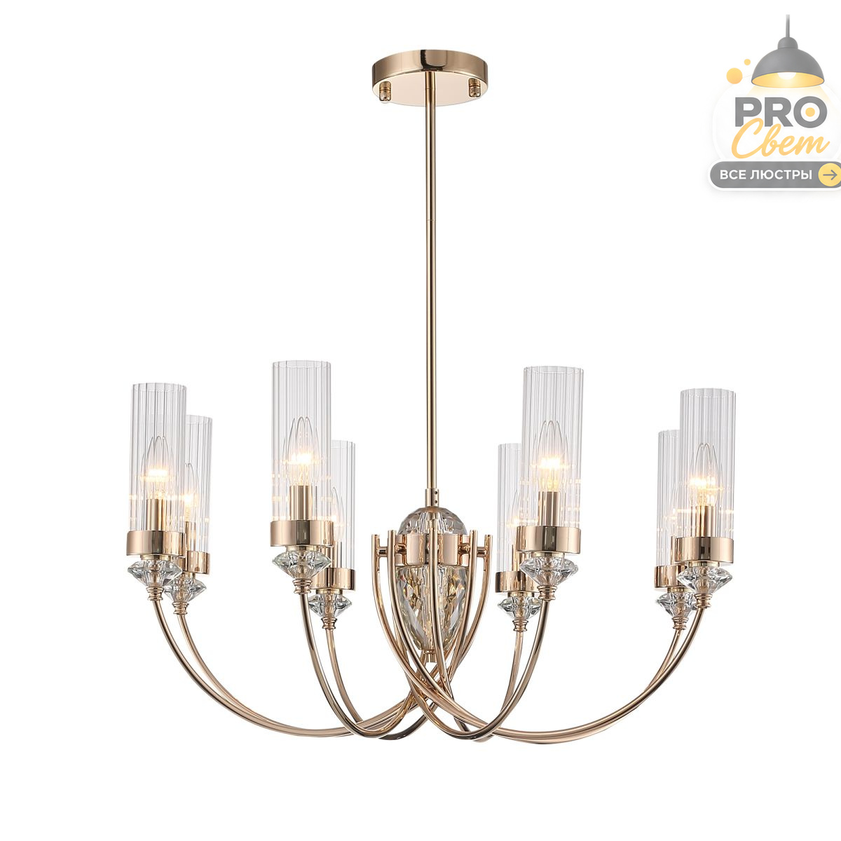 люстра на штанге st luce элегра sl1402.203.08