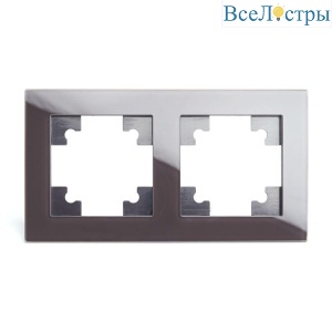 Рамка 2-постовая Stekker Катрин шоколад GFR00-7002-04 39536