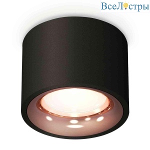Комплект накладного светильника Ambrella light Techno Spot XS7511025 SBK/PPG черный песок/золото розовое полированное (C7511, N7015)