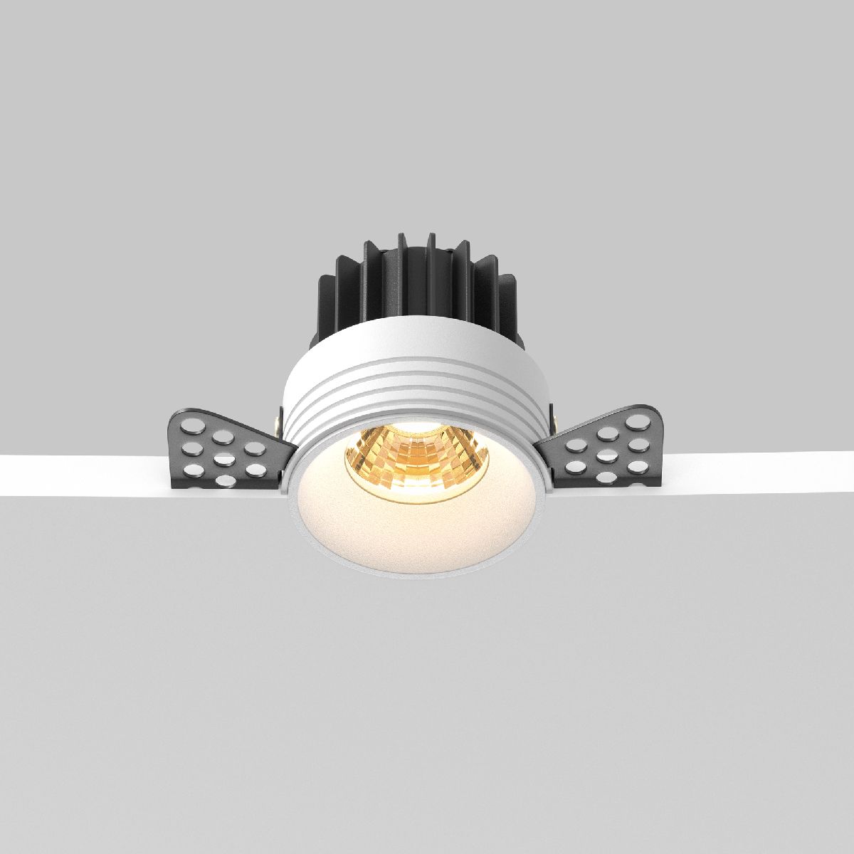 встраиваемый светильник maytoni round dl058-7w2.7k-trs-w