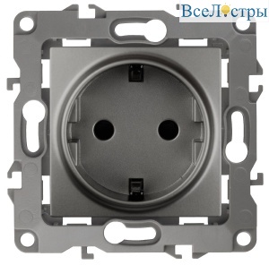 Розетка 2P+E Schuko со шторками Эра 12-2102-12 Б0019323