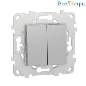 Переключатель двухклавишный перекрестный Schneider Electric Unica New NU521530