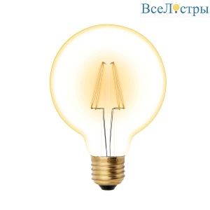 Лампа светодиодная филаментная Uniel E27 6W 2250K прозрачная LED-G95-6W/GOLDEN/E27 GLV21GO UL-00002359