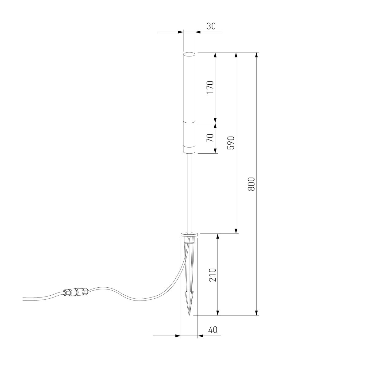 ландшафтный светильник elektrostandard invi 35155/f черный 4690389219351 a072096