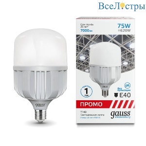Лампа светодиодная Gauss E40 75W 6500K матовая 60438