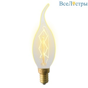 Лампа накаливания Uniel E14 60W золотистая IL-V-CW35-60/GOLDEN/E14 ZW01 UL-00000483