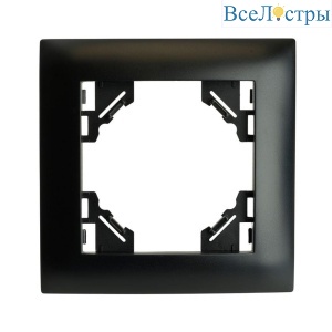 Рамка 1-постовая Stekker Эрна Элегант черный PFR00-9011-03 49661