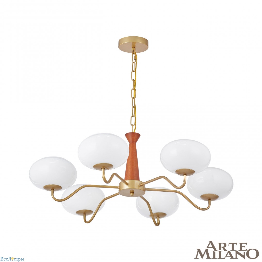 подвесная люстра arte milano napoli 310166/d780/6 bs/wd