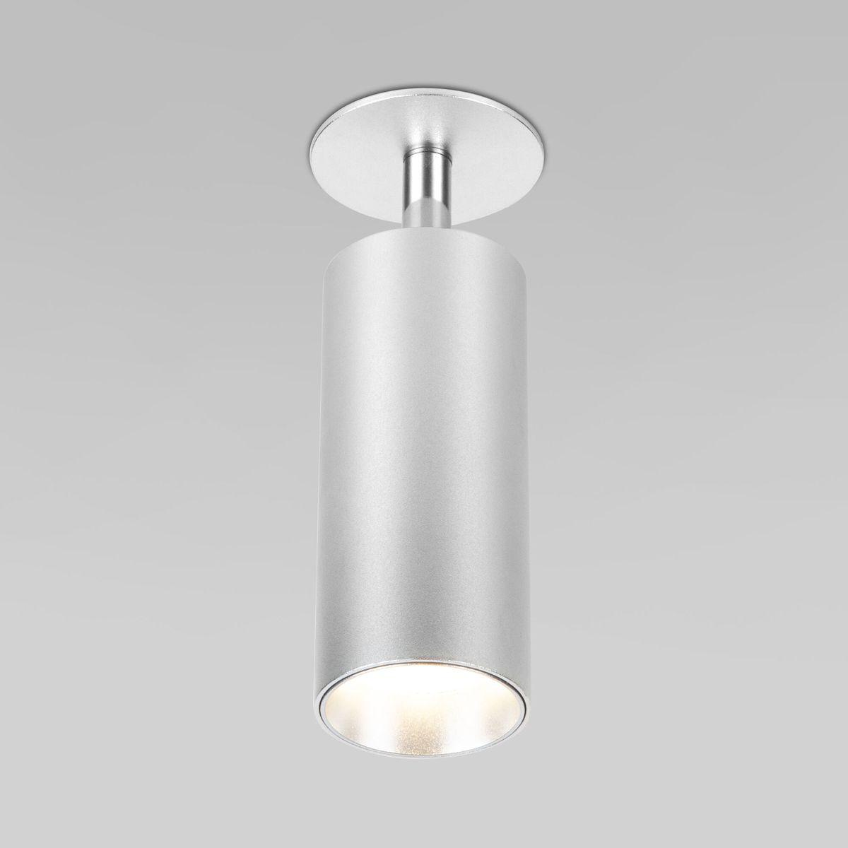 встраиваемый светодиодный спот elektrostandard diffe 25052/led серебряный a058172