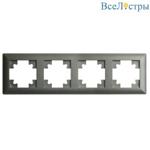 Рамка 4-постовая Stekker Катрин графит PFR00-7004-06 39810