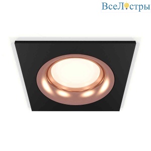 Комплект встраиваемого светильника Ambrella light Techno Spot XC7632006 SBK/PPG черный песок/золото розовое полированное (C7632, N7015)