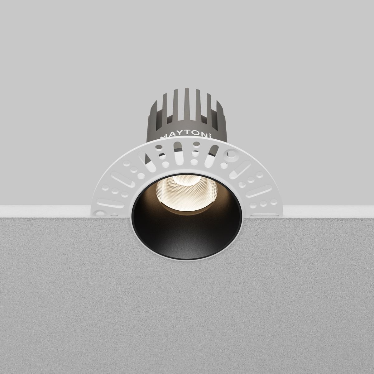 встраиваемый светильник maytoni technical dip dl124-10w-4k-trs-b