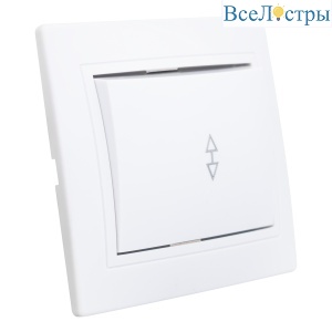 Выключатель 1 кл. на 2 направления скрытой установки 10А 250В IP20, белый (керамика) "Дельта" Genera 477203