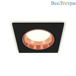 Комплект встраиваемого светильника Ambrella light Techno Spot XC6521005 SBK/PPG черный песок/золото розовое полированное (C6521, N6114)