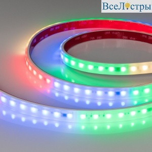 Светодиодная лента герметичная Arlight DMX-PS-B70-14mm 24V RGBW-Warm-PX7 (17 W/m, IP67, 5060, 5m) (CRI>90) 056722