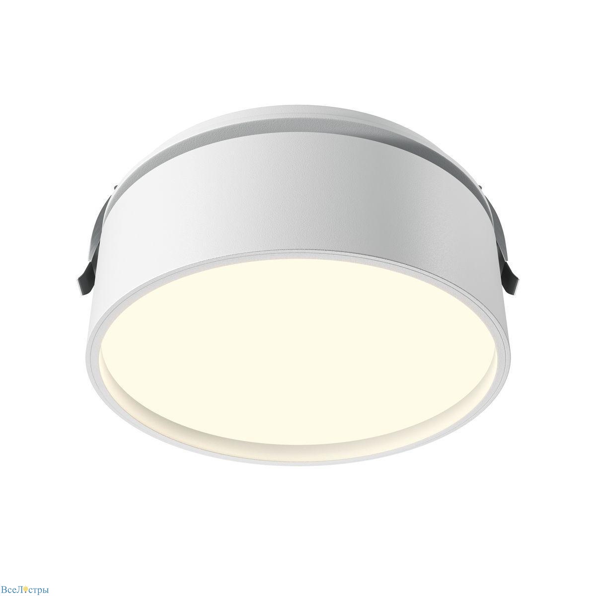 встраиваемый светодиодный спот maytoni technical onda dl024-18w3k-w