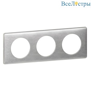 Рамка 3-постовая Legrand Celiane алюминий 068923
