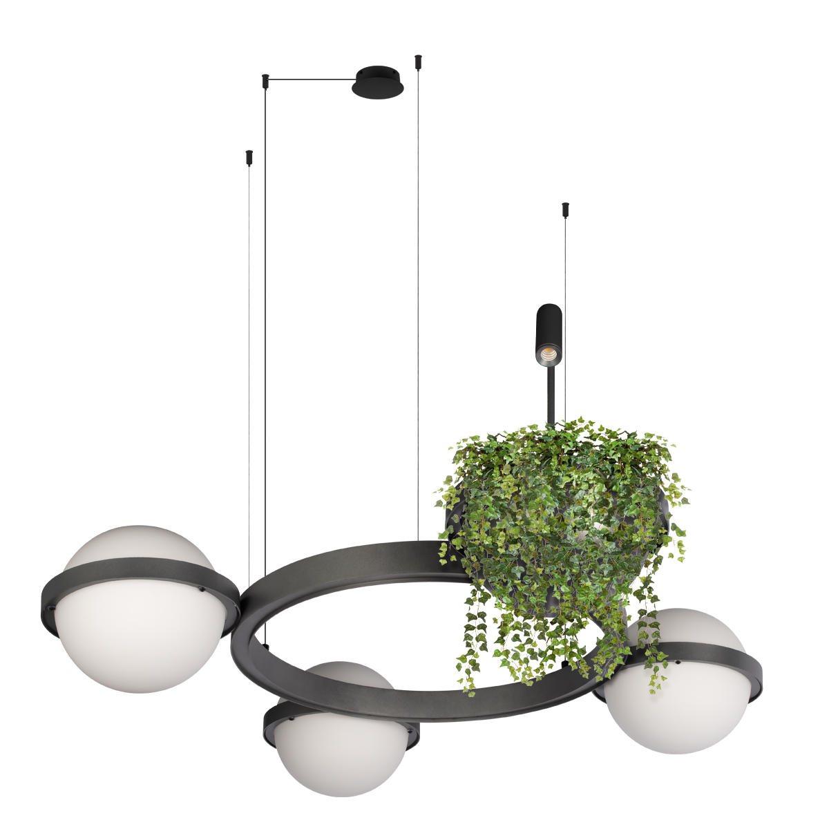 подвесной светодиодный светильник loft it jardin 10121/3 dark grey
