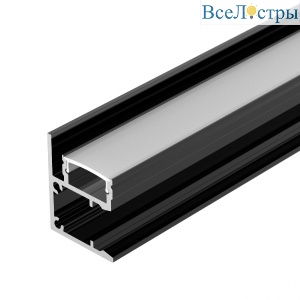 Алюминиевый профиль Arlight WALL-2228-2000 ANOD BLACK 050488